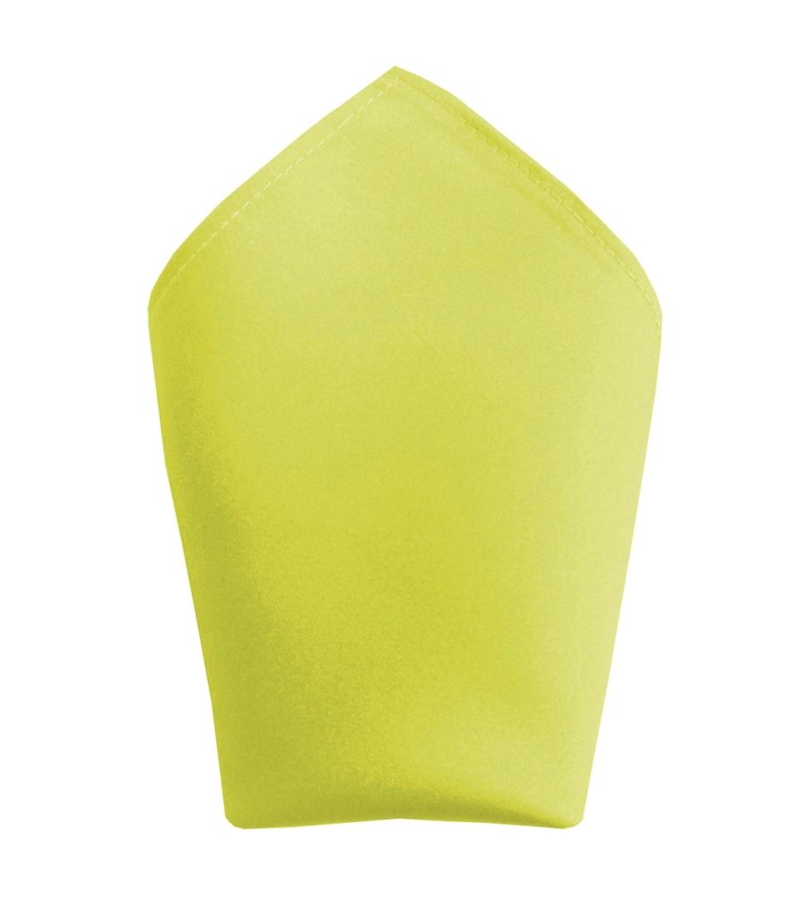 Satin Yellow Pocket Square