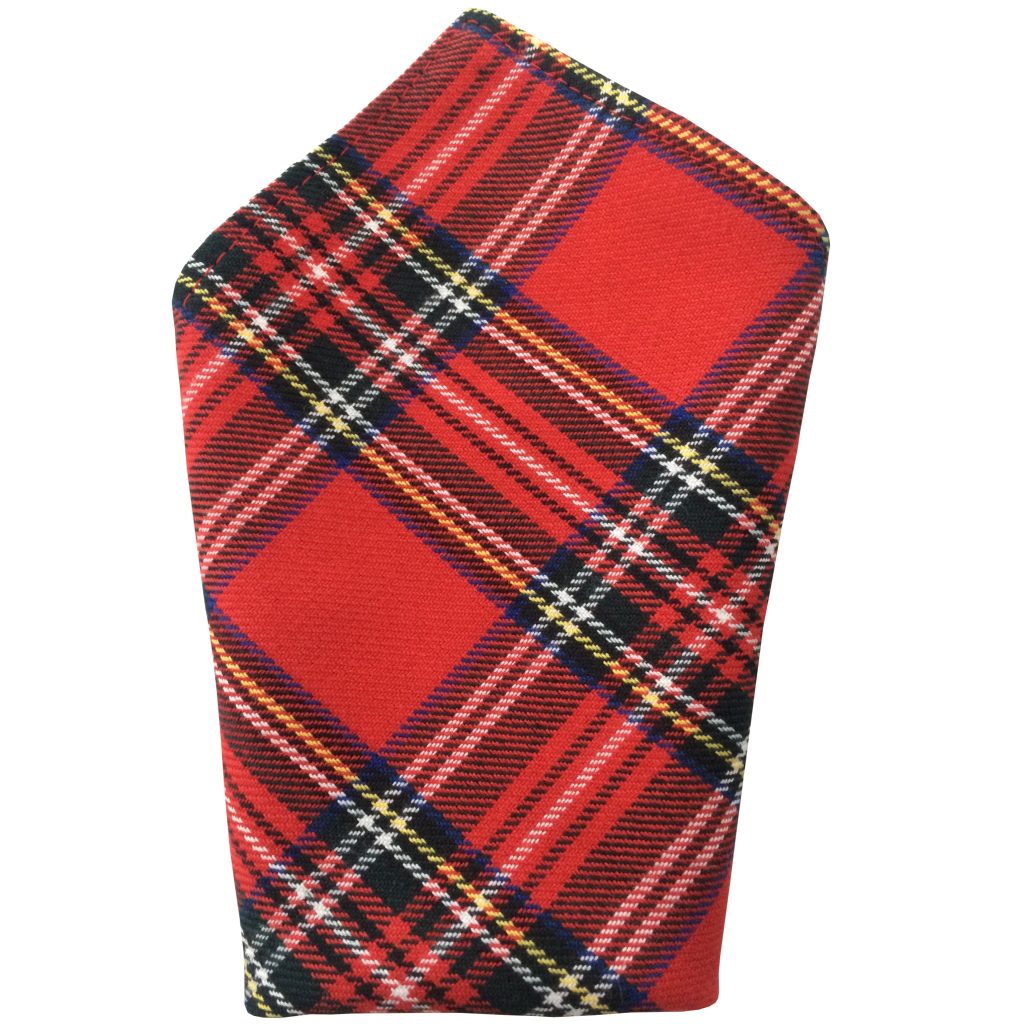 Royal Stewart Tartan Pocket Square 8 inch Hanky