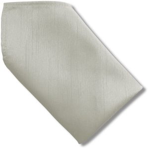 Ivory Dupion 8 inch Hanky Pocket Square