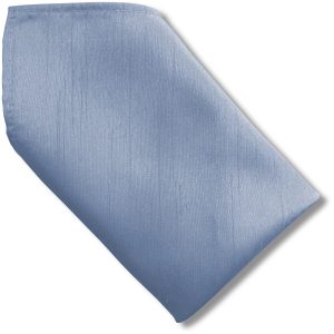 Sky Blue Dupion 8 inch Hanky Pocket Square