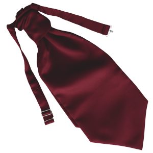 Satin Burgundy Ruche Cravat