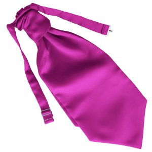 Satin Cerise Ruche Cravat