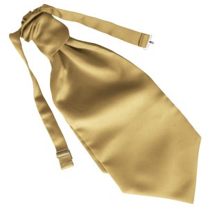 Satin Gold Ruche Cravat