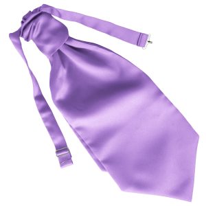 Satin Lilac Ruche Cravat