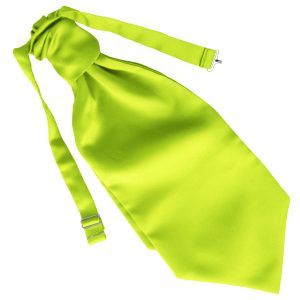 Satin Lime Ruche Cravat