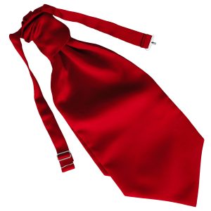 Satin Red Ruche Cravat