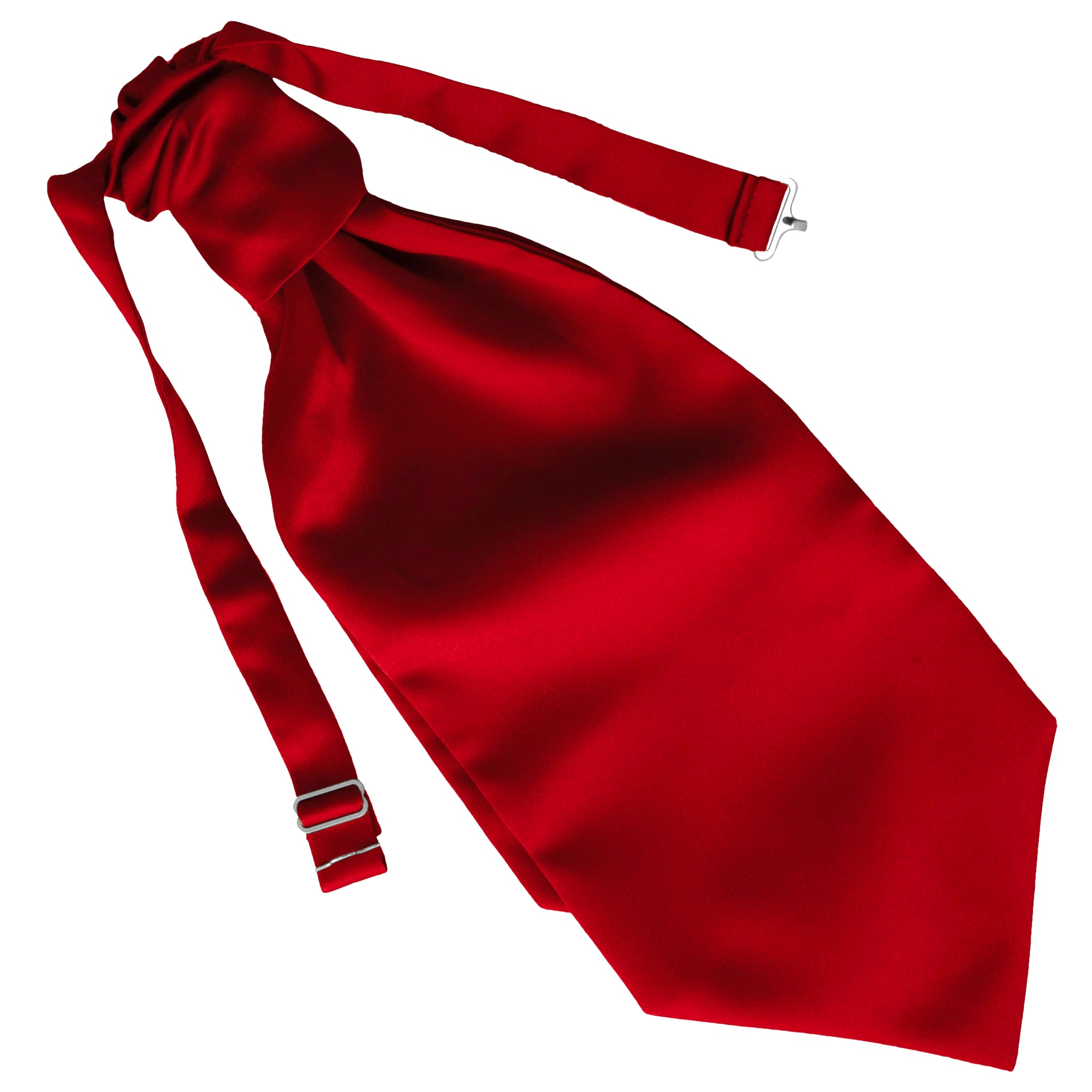Satin Red Ruche Cravat