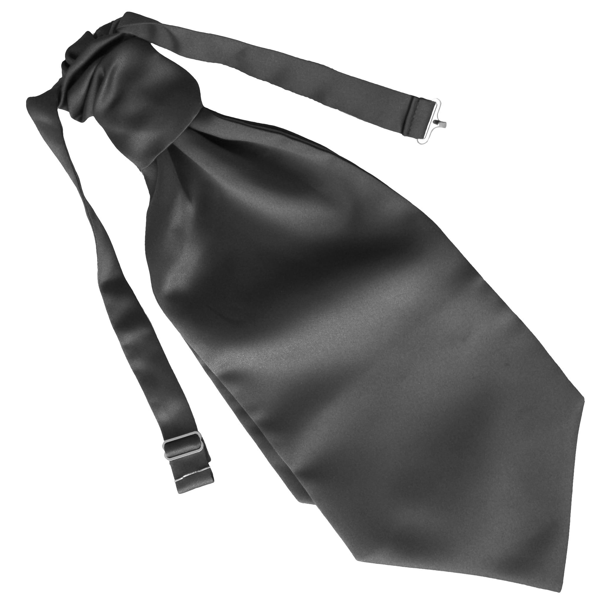 Satin Slate Ruche Cravat