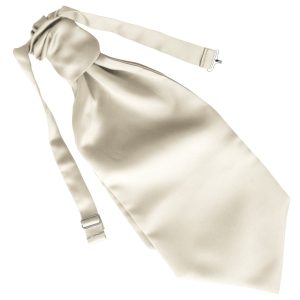 Satin Ivory Ruche Cravat
