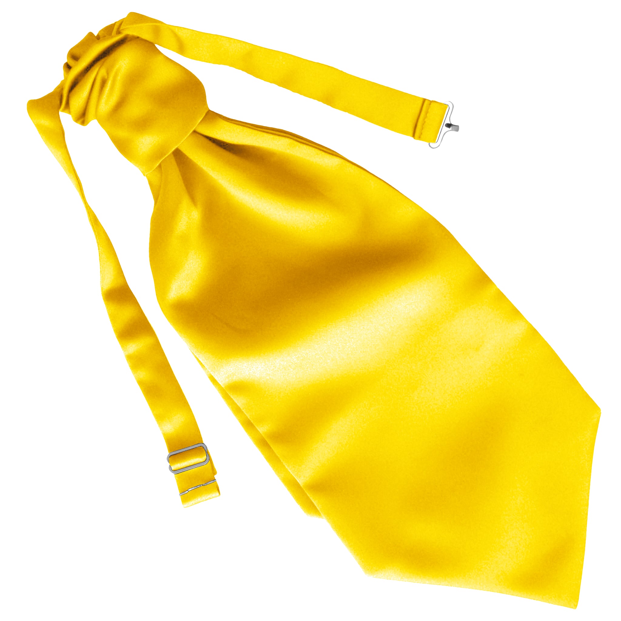 Satin Yellow Ruche Cravat